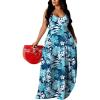 imageUOUA Hawaiian Dresses Women Plus Size Luau Party Sundress Summer Maxi Tropical Boho Beach DressSummerblue