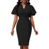 1/2 Flutter Sleeve Black
