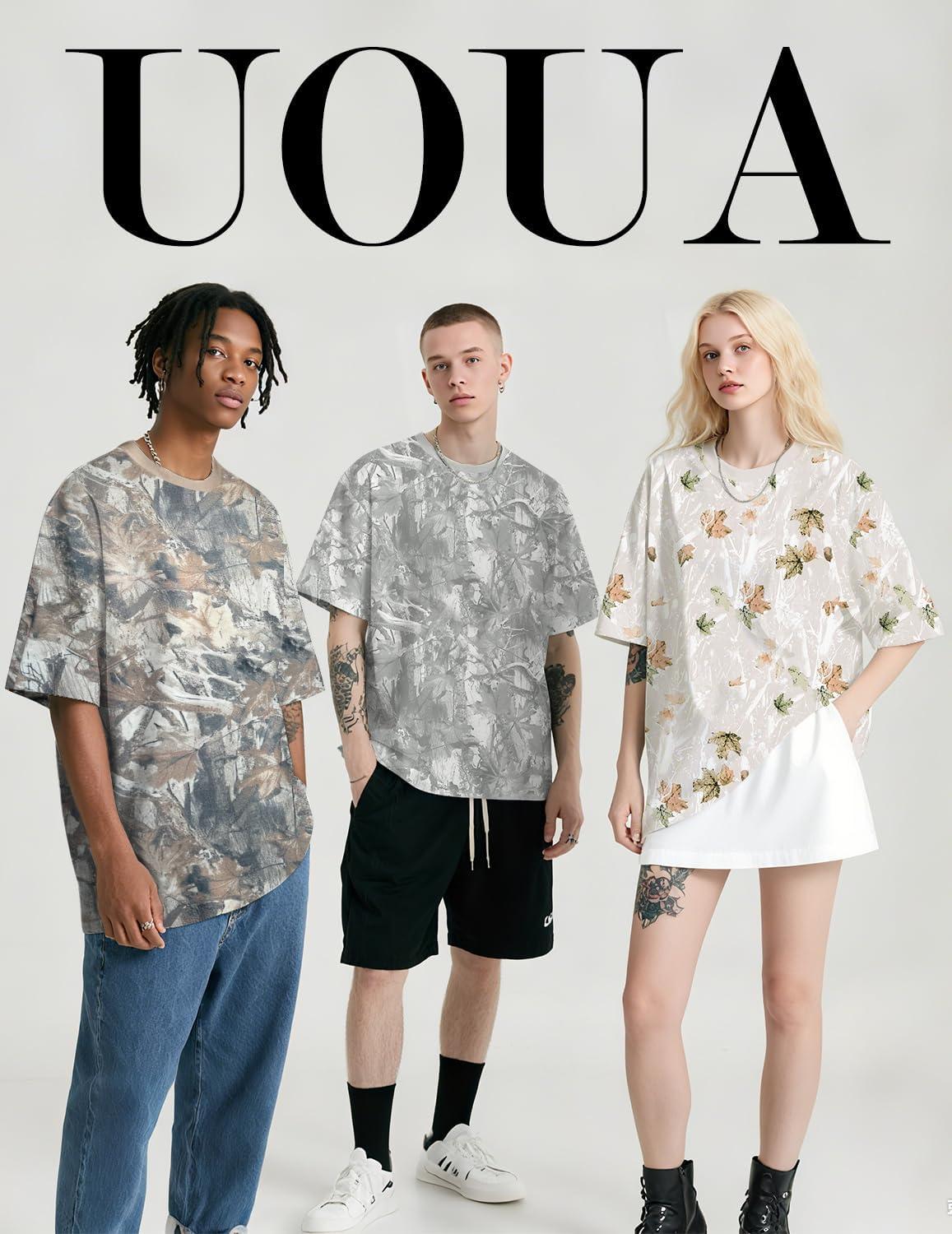imageUOUA Mens Graphic Tees Vintage TShirts Oversized Letter Print Casual Crewneck Cotton Top Short Sleeve Rapper StreetwearBeige Branches
