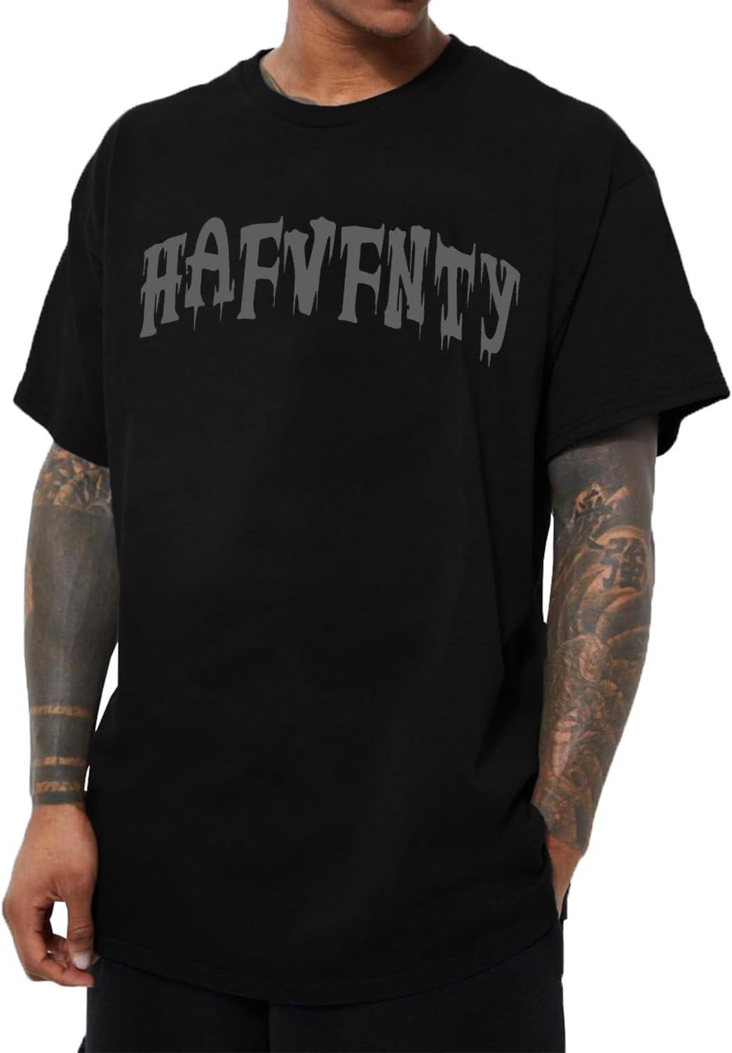 imageUOUA Mens Graphic Tees Vintage TShirts Oversized Letter Print Casual Crewneck Cotton Top Short Sleeve Rapper StreetwearPray Hand Graphic