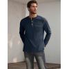 imageUOUA 2pcs Mens Henley Shirts Short Sleeve Casual TShirts Cotton Basic Tops02 BlackNavyblue