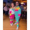 imageUOUA 80s Outfit Men 90s Tracksuit Costumes Halloween 70s Windbreaker Jacket Track Suit 2 Piece Hip Hop SetMintgreen