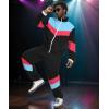 imageUOUA 80s Outfit Men 90s Tracksuit Costumes Halloween 70s Windbreaker Jacket Track Suit 2 Piece Hip Hop SetOrangeprint