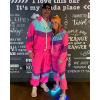 imageUOUA 80s Outfit Men 90s Tracksuit Costumes Halloween 70s Windbreaker Jacket Track Suit 2 Piece Hip Hop SetPink