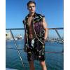 imageUOUA Men 80s Outfit 90s Costume 2 Piece Shorts Set Themed Party Clothes80s Print