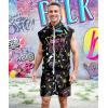 imageUOUA Men 80s Outfit 90s Costume 2 Piece Shorts Set Themed Party Clothes80s Print