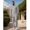 imageUOUA Mens 2 Piece Set Casual Outfits Polo Long Sleeve Shirt ampamp Pants Track Suit Loungewear Athletic SweatsuitGrey