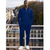 imageUOUA Mens 2 Piece Set Casual Outfits Polo Long Sleeve Shirt ampamp Pants Track Suit Loungewear Athletic SweatsuitRoyal Blue