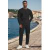 imageUOUA Mens 2 Piece Sweat Suits Set Long Sleeve Sweatshirt Jogging Sweatpants Tracksuits OutfitsBlack