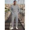 imageUOUA Mens 2 Piece Sweat Suits Set Long Sleeve Sweatshirt Jogging Sweatpants Tracksuits OutfitsGrey