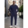 imageUOUA Mens 2 Piece Sweat Suits Set Long Sleeve Sweatshirt Jogging Sweatpants Tracksuits OutfitsNavy Blue