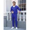 imageUOUA Mens 2 Piece Tracksuit Sets Casual Sweat Suits Outfit FullZip Jacket Jogging Pants Set for Sport AthleticBlue