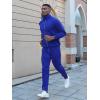imageUOUA Mens 2 Piece Tracksuit Sets Casual Sweat Suits Outfit FullZip Jacket Jogging Pants Set for Sport AthleticBlue