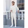imageUOUA Mens 2 Piece Tracksuit Sets Casual Sweat Suits Outfit FullZip Jacket Jogging Pants Set for Sport AthleticWhite