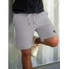 imageUOUA Mens Casual 7quot Shorts Drawstring Elastic Waist Texture Summer Beach Sweat Shorts with PocketsGrey