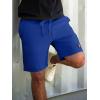 imageUOUA Mens Casual 7quot Shorts Drawstring Elastic Waist Texture Summer Beach Sweat Shorts with PocketsRoyalblue