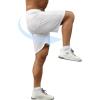 imageUOUA Mens Casual 7quot Shorts Drawstring Elastic Waist Texture Summer Beach Sweat Shorts with PocketsWhite