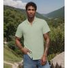 imageUOUA Mens Casual Button Down Shirts Short Sleeve Summer Textured Tops for Beach VacationPea Green