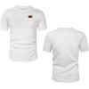 imageUOUA Mens Crewneck Sweatshirts Soild Color Geometric Texture T Shirts Short Sleeve Casual Pullover ShirtWhite