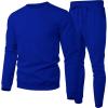 imageUOUA Mens 2 Piece Sweat Suits Set Long Sleeve Sweatshirt Jogging Sweatpants Tracksuits OutfitsRoyal Blue