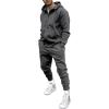 imageUOUA Mens 2 Piece Tracksuit Set Casual Sweatsuit Outfits Zipup Hoodie Sweatshirt ampamp Jogging SweatpantsM008darkgrey
