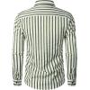 imageVATPAVE Mens Casual Stylish Striped Shirt Long Sleeve Button Down Shirt Regular Fit Dress Shirt with PocketArmy Green