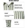 imageVATPAVE Mens Casual Stylish Striped Shirt Long Sleeve Button Down Shirt Regular Fit Dress Shirt with PocketArmy Green