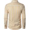 imageVATPAVE Mens Casual Stylish Striped Shirt Long Sleeve Button Down Shirt Regular Fit Dress Shirt with PocketKhaki