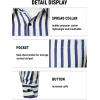 imageVATPAVE Mens Casual Stylish Striped Shirt Long Sleeve Button Down Shirt Regular Fit Dress Shirt with PocketRoyalblue