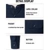 imageVATPAVE Mens Cotton Banded Collar Shirt Casual Button Down Long Sleeve Dress Shirts with PocketNavy