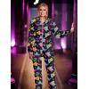imageUOUA 80s Outfit for Women 90s Costume Jumpsuits Long Sleeves Windbreaker One Piece Party TracksuitBlack Print