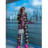 imageUOUA 80s Outfit for Women 90s Costume Jumpsuits Long Sleeves Windbreaker One Piece Party TracksuitBlack Print
