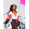 imageUOUA 80s Outfit for Women 90s Costume Jumpsuits Long Sleeves Windbreaker One Piece Party TracksuitBrown White