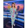 imageUOUA 80s Outfit for Women 90s Costume Jumpsuits Long Sleeves Windbreaker One Piece Party TracksuitGreenish Print