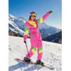 imageUOUA 80s Outfit for Women 90s Costume Jumpsuits Long Sleeves Windbreaker One Piece Party TracksuitPink