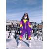 imageUOUA 80s Outfit for Women 90s Costume Jumpsuits Long Sleeves Windbreaker One Piece Party TracksuitPurple