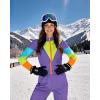 imageUOUA Womens Color Block 2 Piece 80s 90s Outfits Long Sleeve Windbreaker Jacket Tracksuit SetBlue Purple