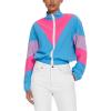 imageUOUA 80s Windbreaker Jacket for Women Retro Color Block Wind Breaker Long Sleeve Reversible Casual CoatBlue