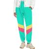 imageUOUA Womens 80s Pants 90s Neon Workout with Pocket for Fun Theme Party Reversible Casual SweatpantsMint Green