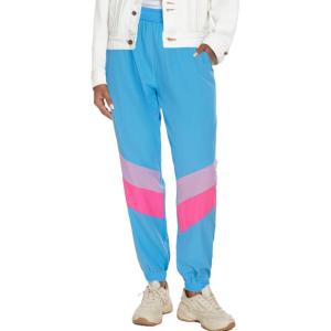 imageUOUA Womens 80s Pants 90s Neon Workout with Pocket for Fun Theme Party Reversible Casual SweatpantsBlue