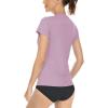 imageBoladeci Womens Sun Shirts UPF 50 UV Protection Short Sleeve Rash Guard Quick Dry Lightweight Top TShirts Swim ShirtsGray Purple