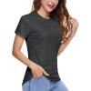 imageBoladeci Womens Sun Shirts UPF 50 UV Protection Short Sleeve Rash Guard Quick Dry Lightweight Top TShirts Swim ShirtsDark Gray