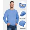 imageBoladeci Mens Full Sherpa Lined Crewneck Sweatshirts Heavyweight Fleece Pullover Thick Thermal Long Sleeve CottonLight Blue