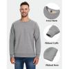 imageBoladeci Mens Full Sherpa Lined Crewneck Sweatshirts Heavyweight Fleece Pullover Thick Thermal Long Sleeve CottonLight Gray