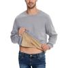 imageBoladeci Mens Full Sherpa Lined Crewneck Sweatshirts Heavyweight Fleece Pullover Thick Thermal Long Sleeve CottonLight Gray