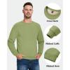 imageBoladeci Mens Full Sherpa Lined Crewneck Sweatshirts Heavyweight Fleece Pullover Thick Thermal Long Sleeve CottonOlive Green