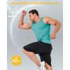 imageBoladeci Mens Tank Top Workout Athletic Quick Dry UPF 50 Sun Protection Lightweight Summer Beach Gym Sleeveless ShirtsGray Green