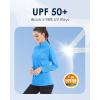 imageBoladeci Womens UPF 50 Sun Shirts 14 Zip Lightweight Long Sleeve Summer Tops UV Protection Quick Dry Golf ShirtsBlue