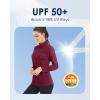 imageBoladeci Womens UPF 50 Sun Shirts 14 Zip Lightweight Long Sleeve Summer Tops UV Protection Quick Dry Golf ShirtsWine Red