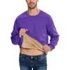 imageBoladeci Mens Full Sherpa Lined Crewneck Sweatshirts Heavyweight Fleece Pullover Thick Thermal Long Sleeve CottonPurple
